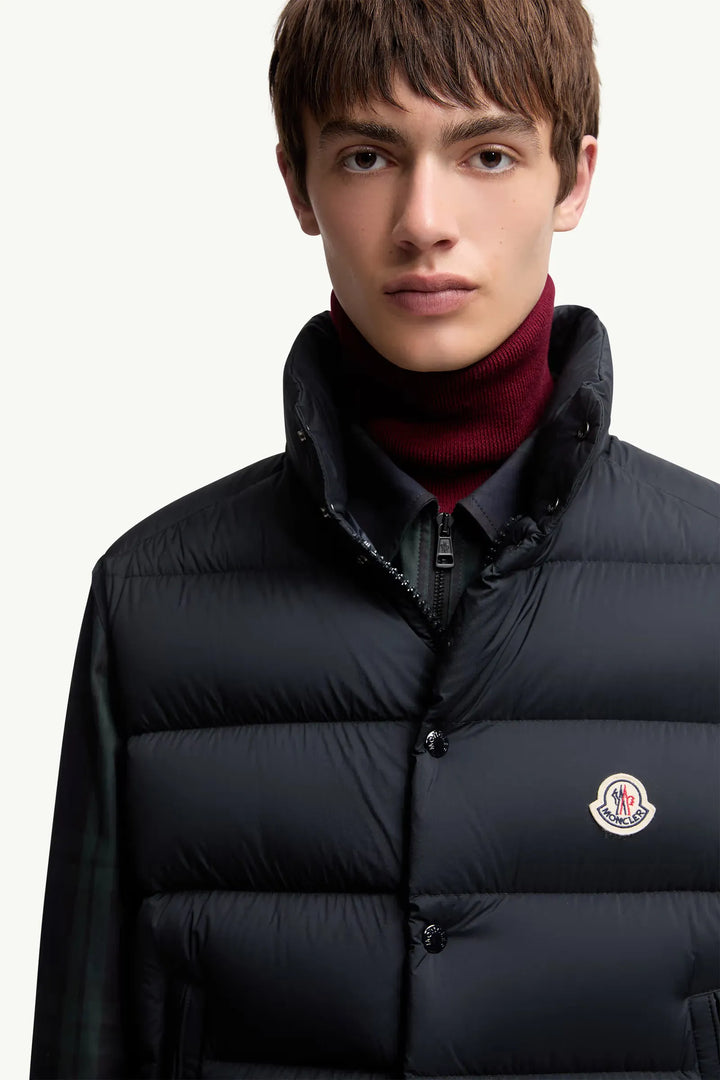 MONCLER - Doudoune sans manches Tibb bleu