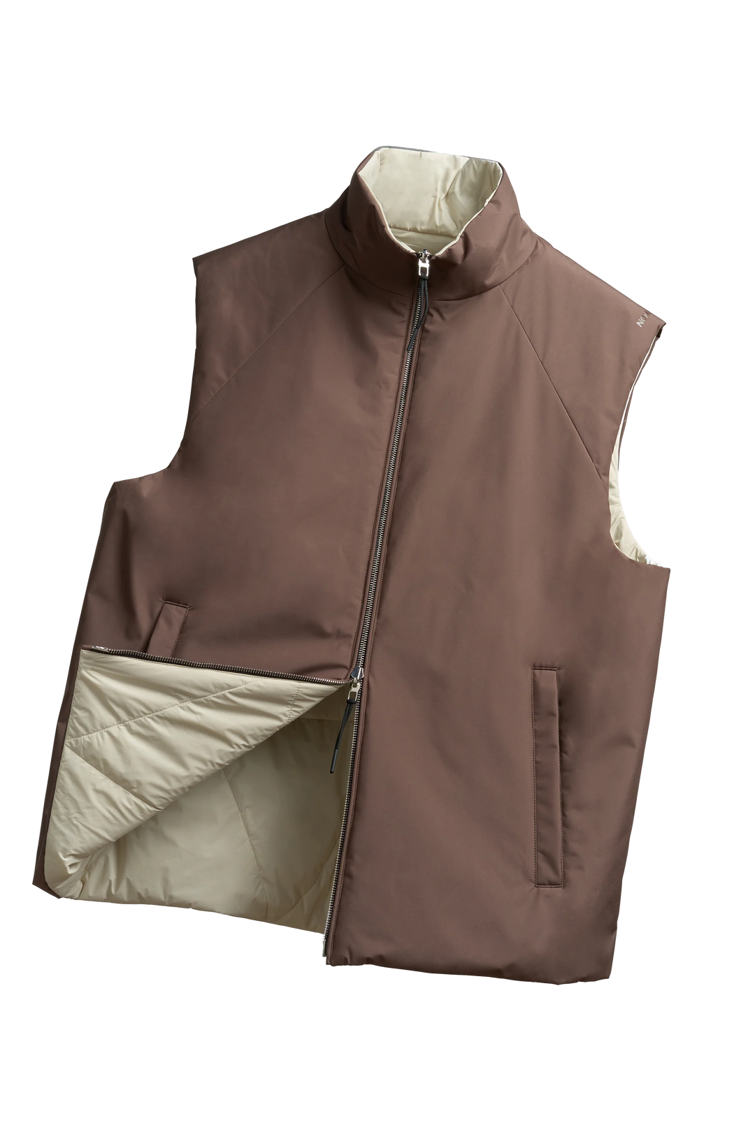 NOMAKA - Gilet léger Alvier Marron/Blanc
