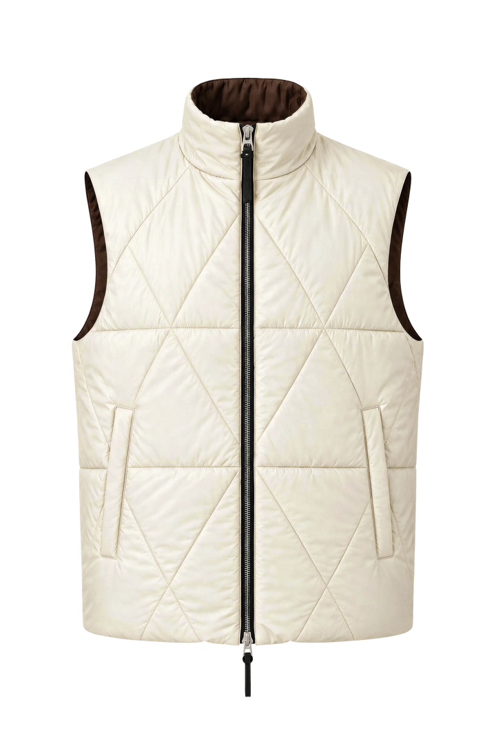 NOMAKA - Gilet léger Alvier Marron/Blanc