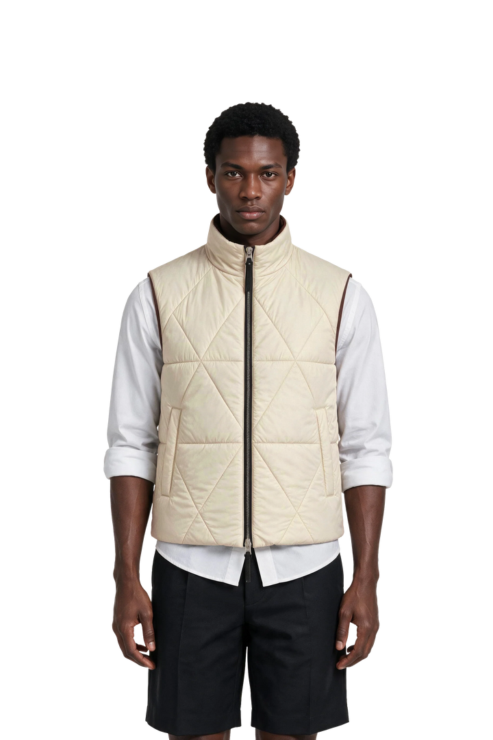 NOMAKA - Gilet léger Alvier Marron/Blanc