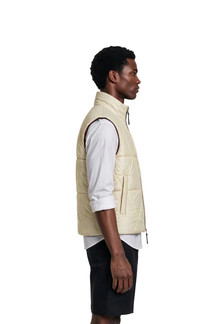 NOMAKA - Gilet léger Alvier Marron/Blanc