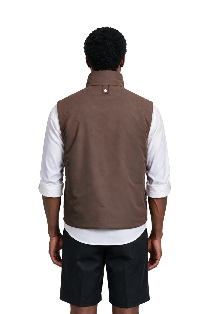 NOMAKA - Gilet léger Alvier Marron/Blanc