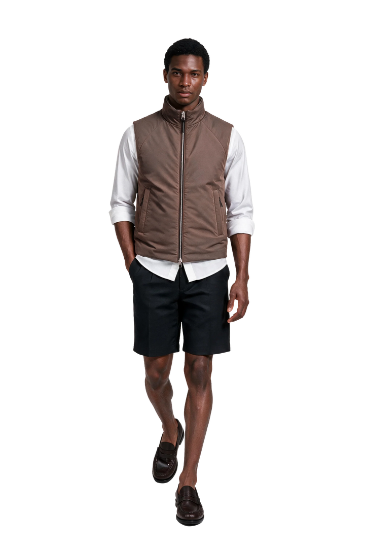 NOMAKA - Gilet léger Alvier Marron/Blanc