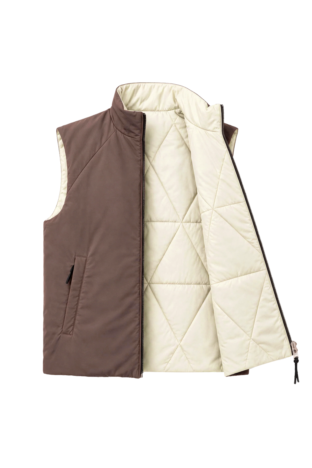 NOMAKA - Gilet léger Alvier Marron/Blanc