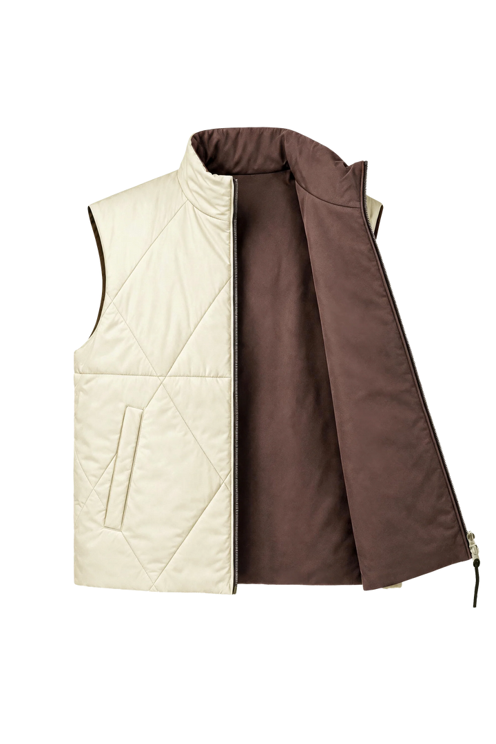 NOMAKA - Gilet léger Alvier Marron/Blanc