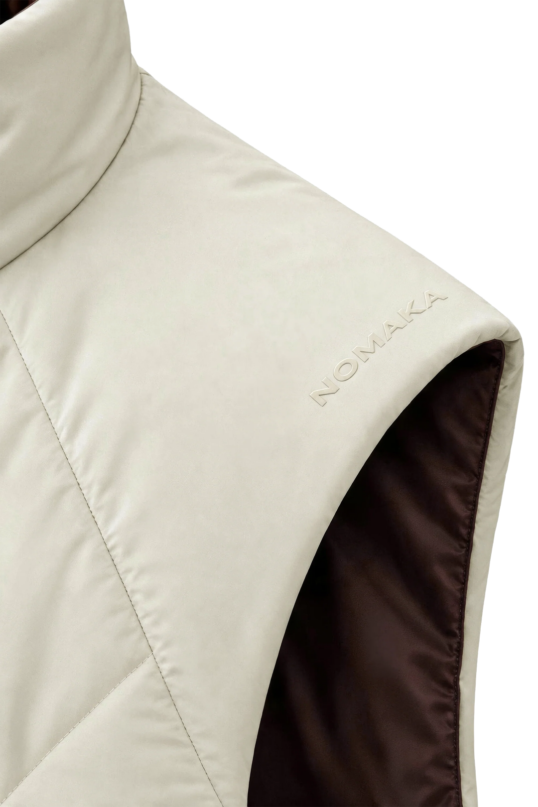 NOMAKA - Gilet léger Alvier Marron/Blanc