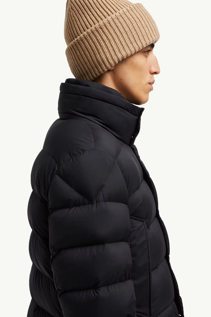 MONCLER - Doudoune mi-longue Clunye à capuche noir