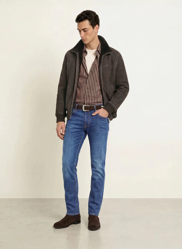 JACOB COHEN - Jean Bard coupe slim Bleu moyen - Lothaire