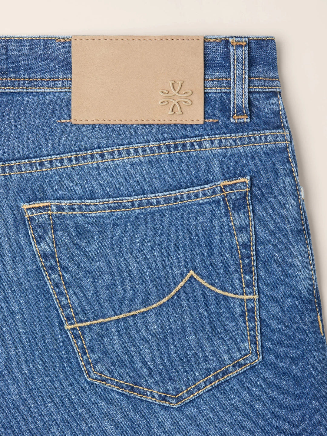 JACOB COHËN - Jean Bard Regular-Slim en denim stretch Bleu moyen délavé - Lothaire