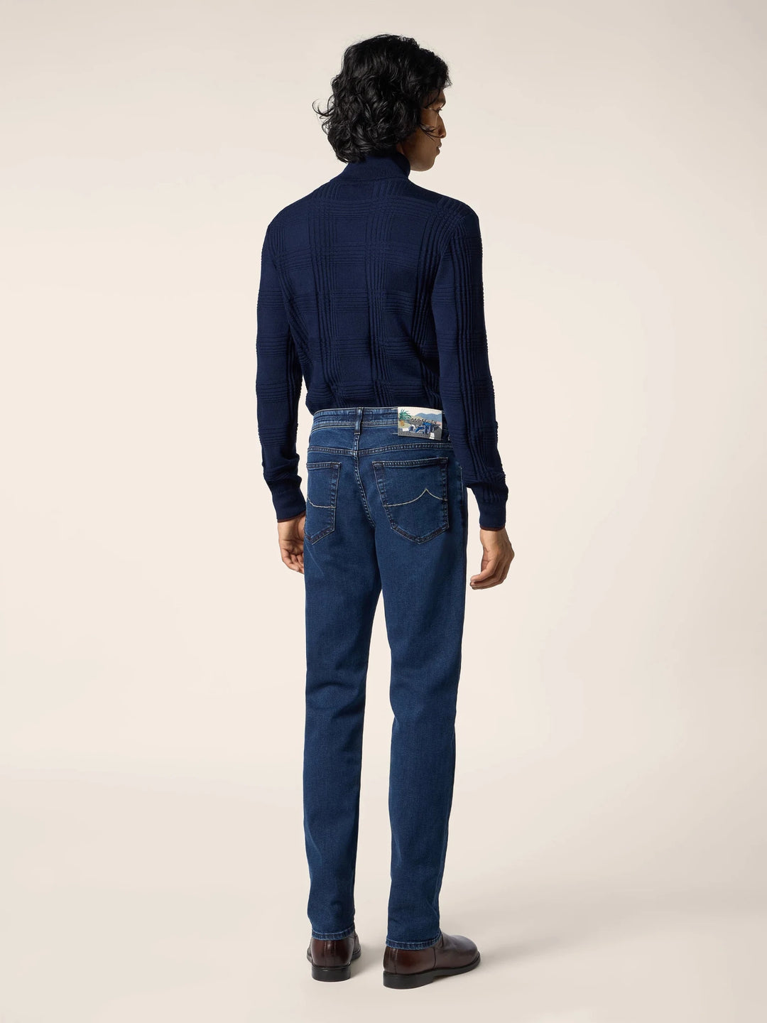 JACOB COHËN - Jean Bard Regular-Slim en denim Super Stretch Bleu foncé - Lothaire