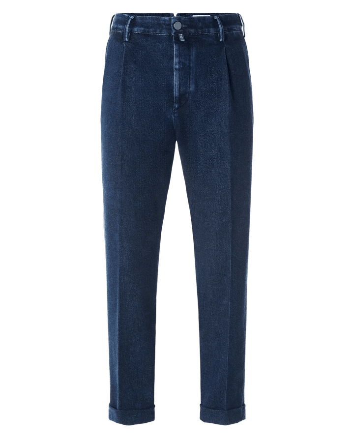 JACOB COHEN - Jean chino Henry en coton et cachemire Bleu marine - Lothaire