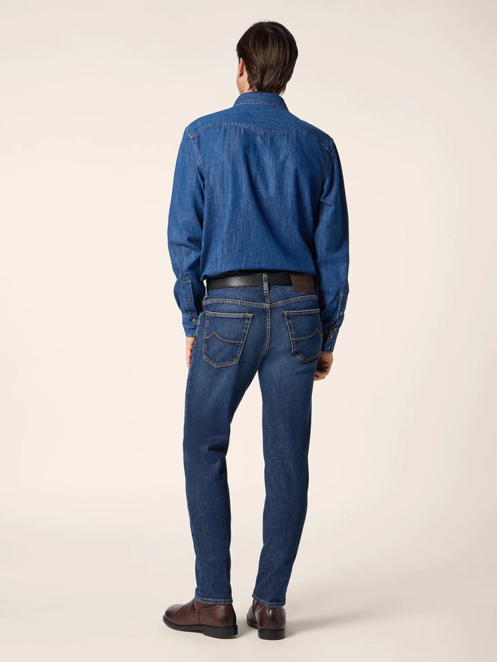 JACOB COHEN - Jean Scott Carrot Slim Bleu foncé - Lothaire