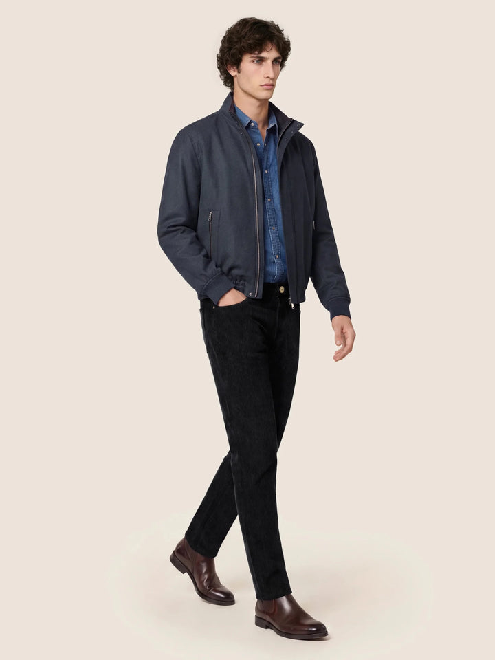 JACOB COHËN - Pantalon Bard Regular-Slim en velours côtelé Bleu marine - Lothaire