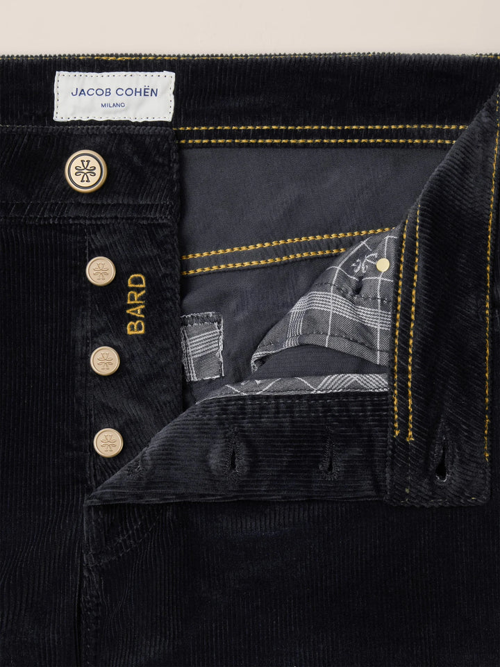 JACOB COHËN - Pantalon Bard Regular-Slim en velours côtelé Bleu marine - Lothaire