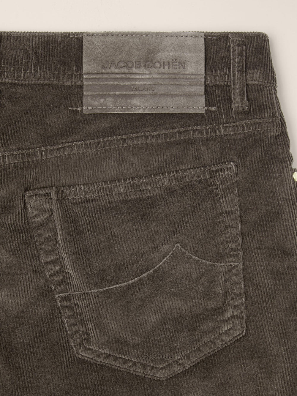 JACOB COHËN - Pantalon Bard Regular-Slim en velours côtelé stretch Taupe - Lothaire
