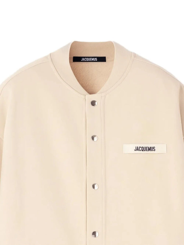 JACQUEMUS - Cardigan The Gros Grain à Plaque Logo Beige - Lothaire