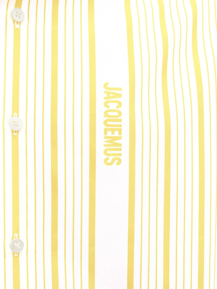 JACQUEMUS - Chemise SIMON en jacquard à rayures logo Business Jaune / Blanc - Lothaire