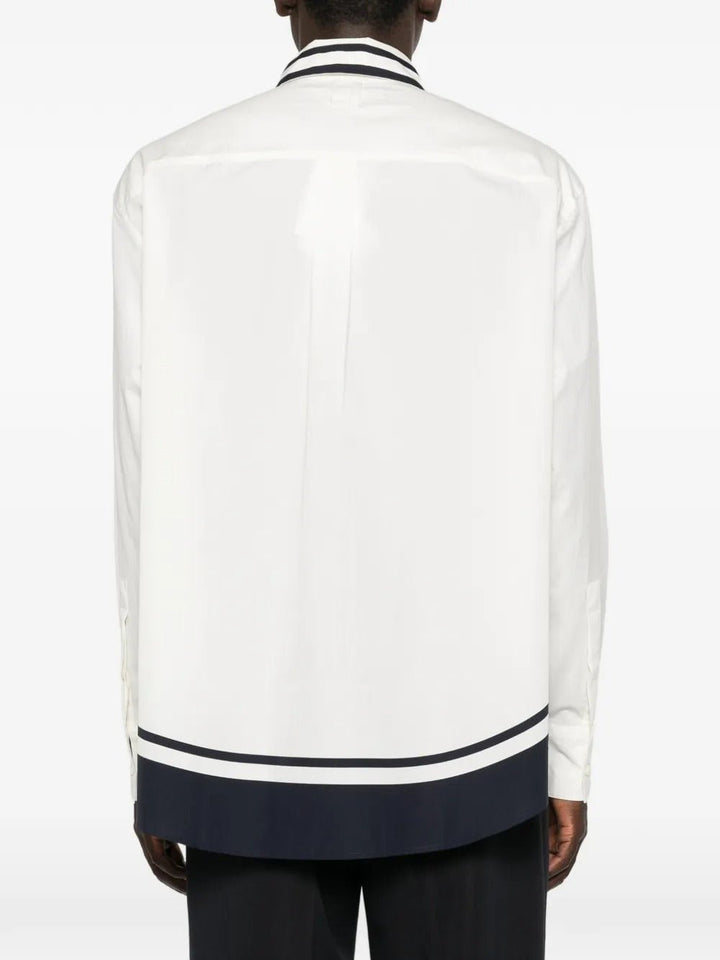 JACQUEMUS - Chemise "The Camargue" blanche print bleu - Lothaire