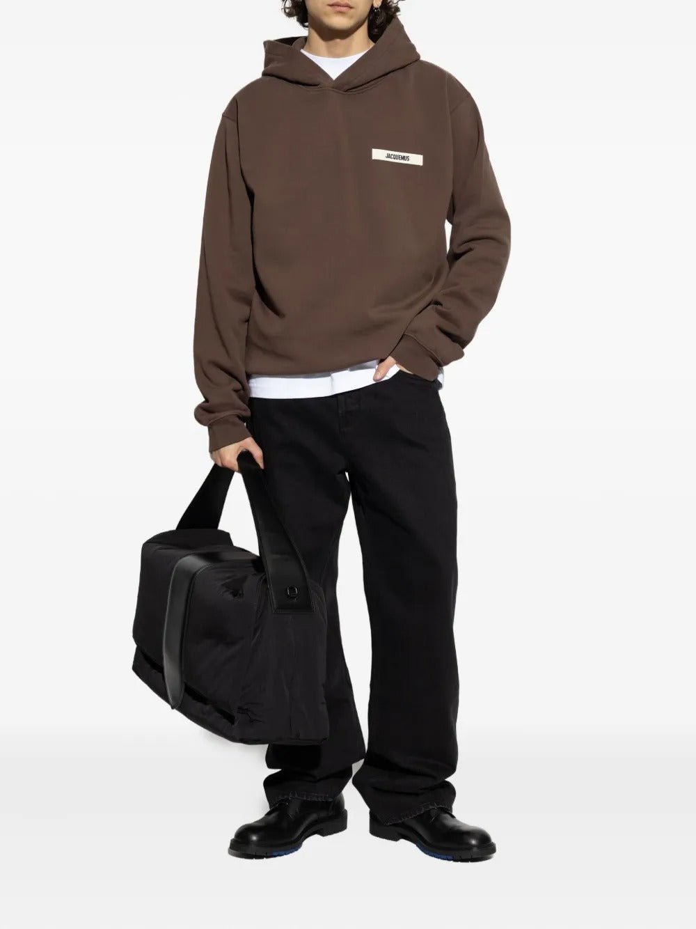 JACQUEMUS - Hoodie à Patch Logo Marron - Lothaire