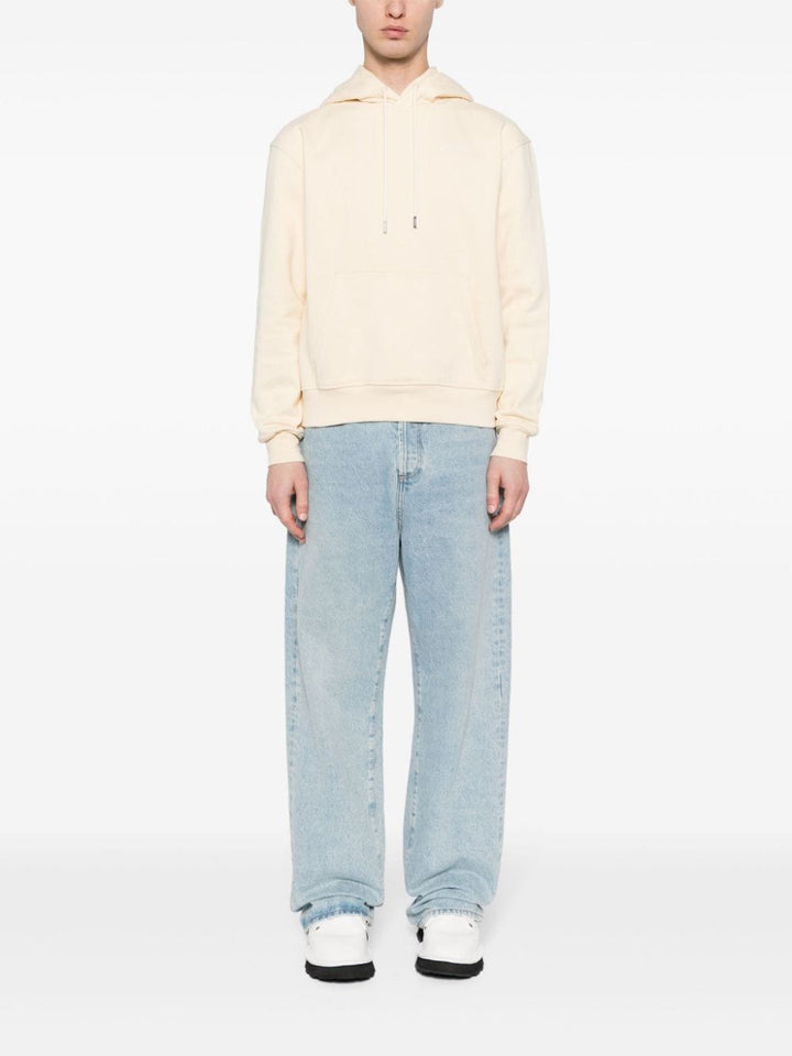 Jacquemus Hoodie beige à logo brodé - Lothaire