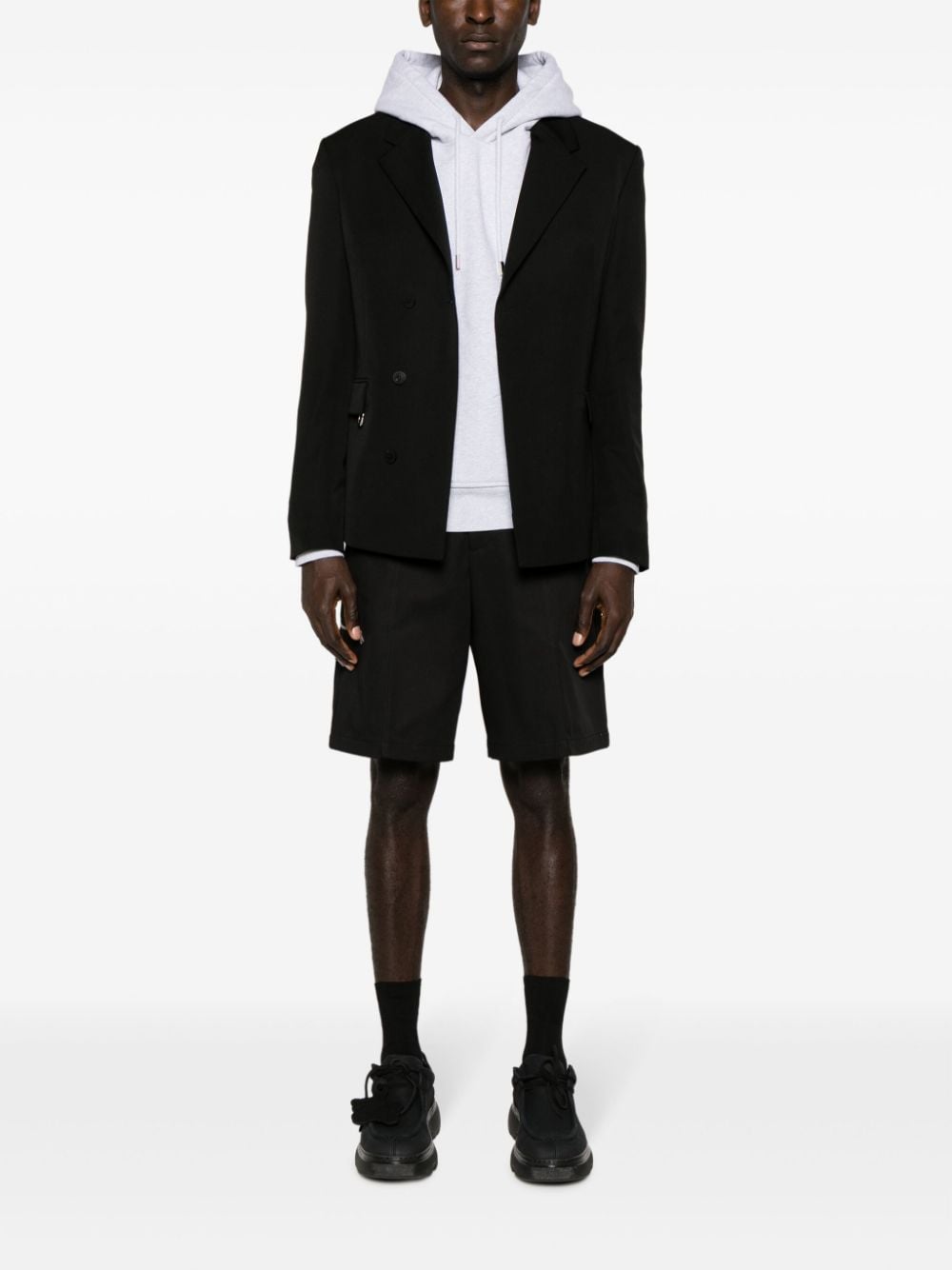 Jacquemus Hoodie gris à logo brodé - Lothaire