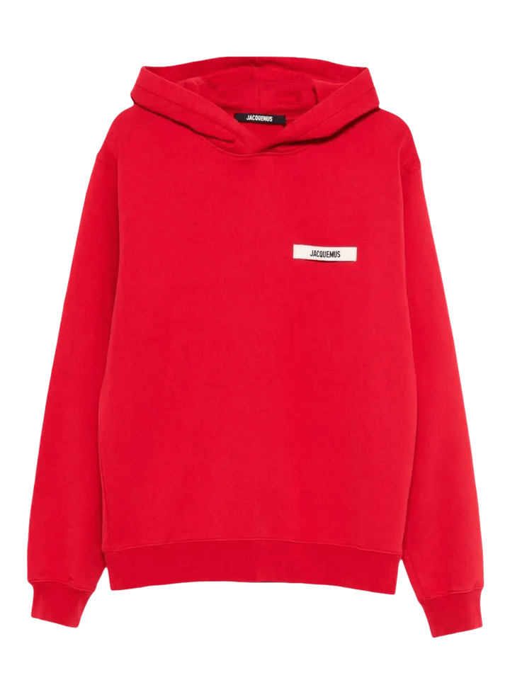 JACQUEMUS - Hoodie Le Hoodie Gros Grain en Coton Rouge - Lothaire