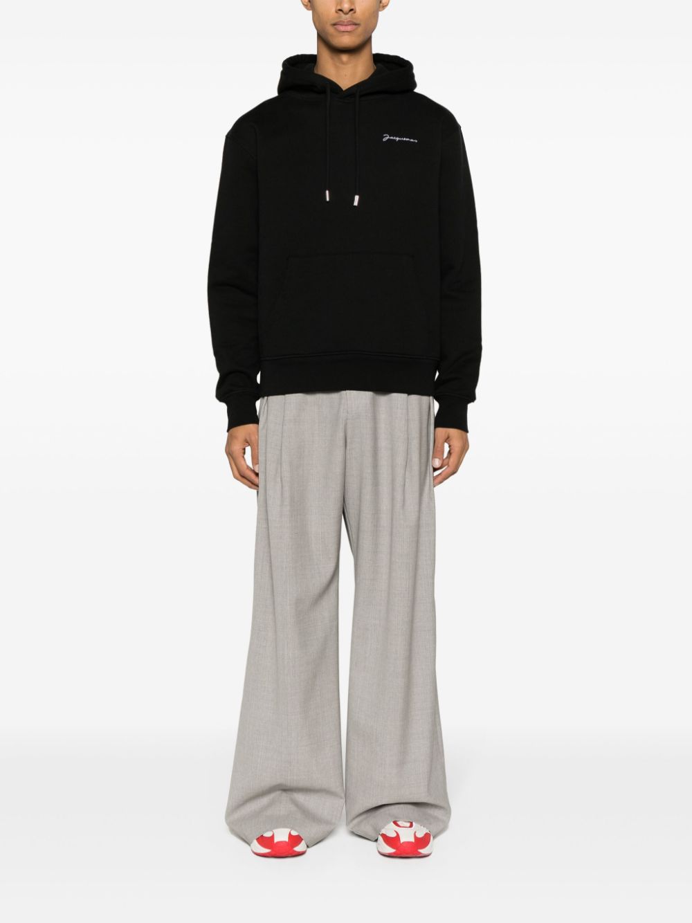 Jacquemus Hoodie noir à logo brodé - Lothaire