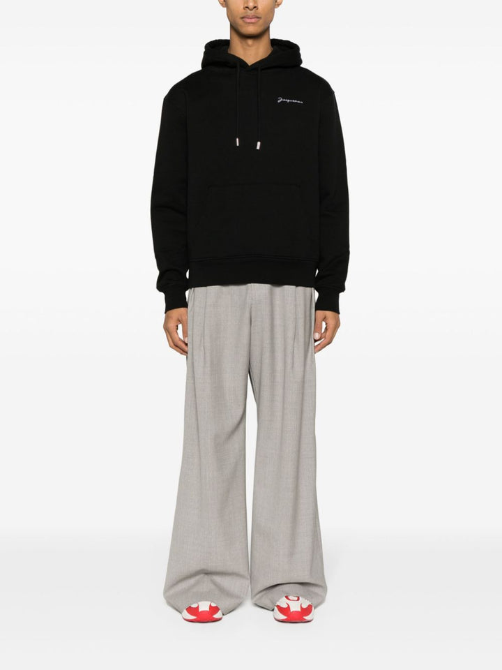 Jacquemus Hoodie noir à logo brodé - Lothaire