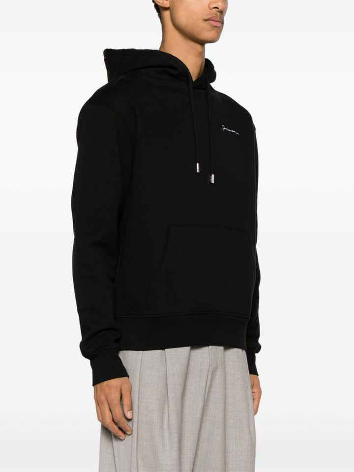 Jacquemus Hoodie noir à logo brodé - Lothaire