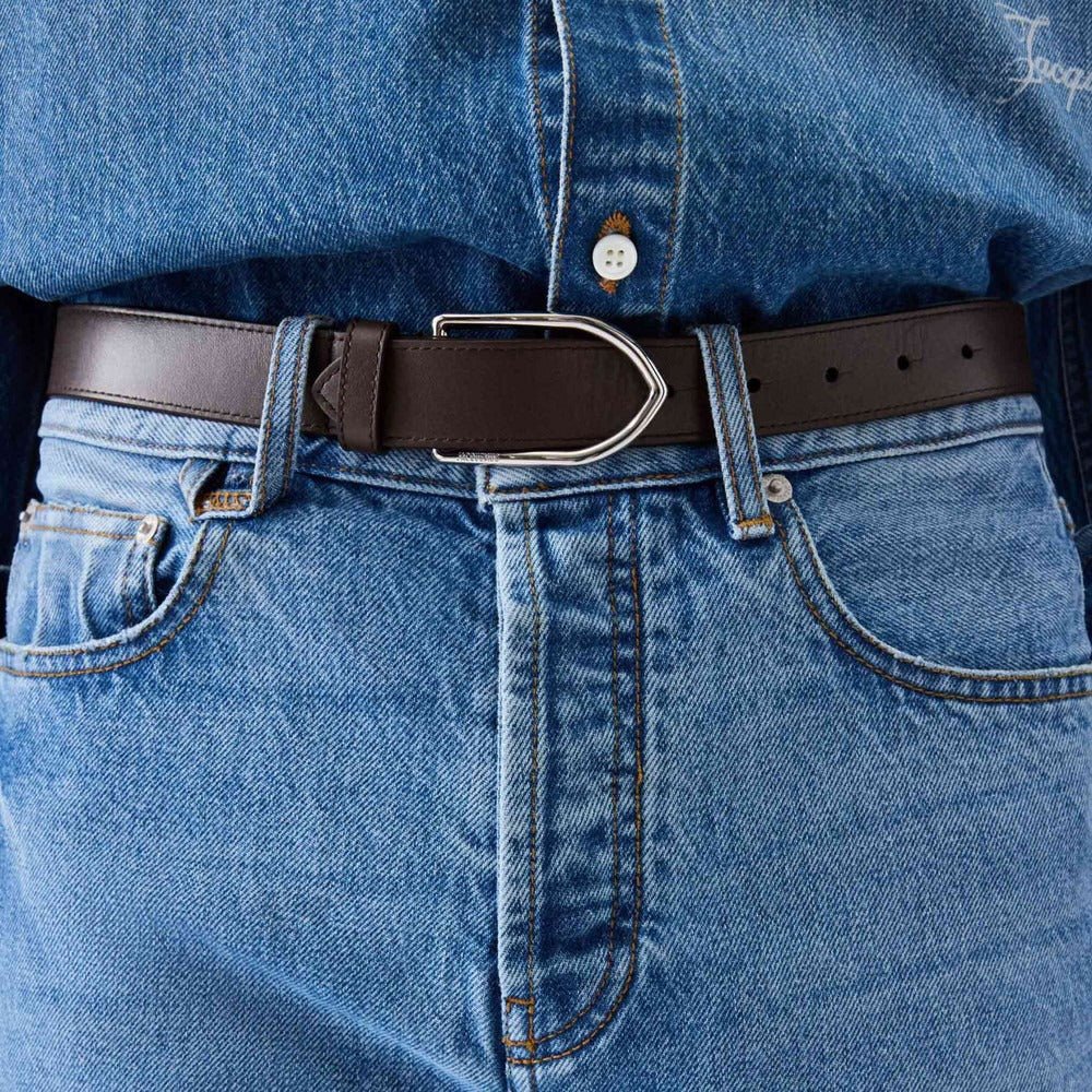 JACQUEMUS - Jean à Coupe Ample Bleu Tabac - Lothaire