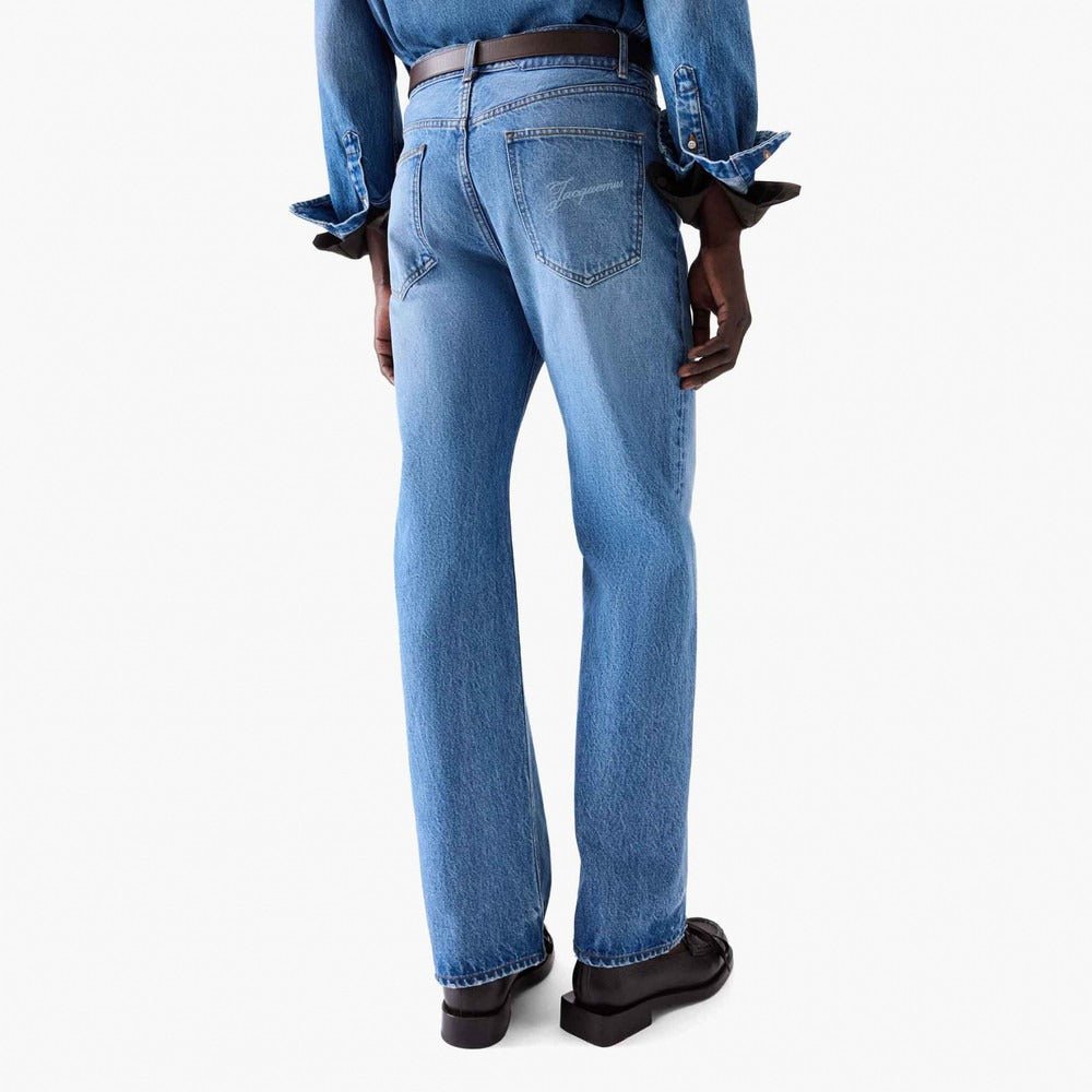 JACQUEMUS - Jean à Coupe Ample Bleu Tabac - Lothaire