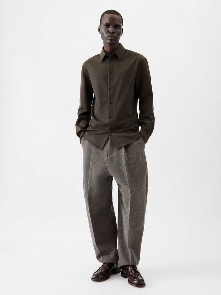 JACQUEMUS - La chemise Mondani Dark Khaki - Lothaire