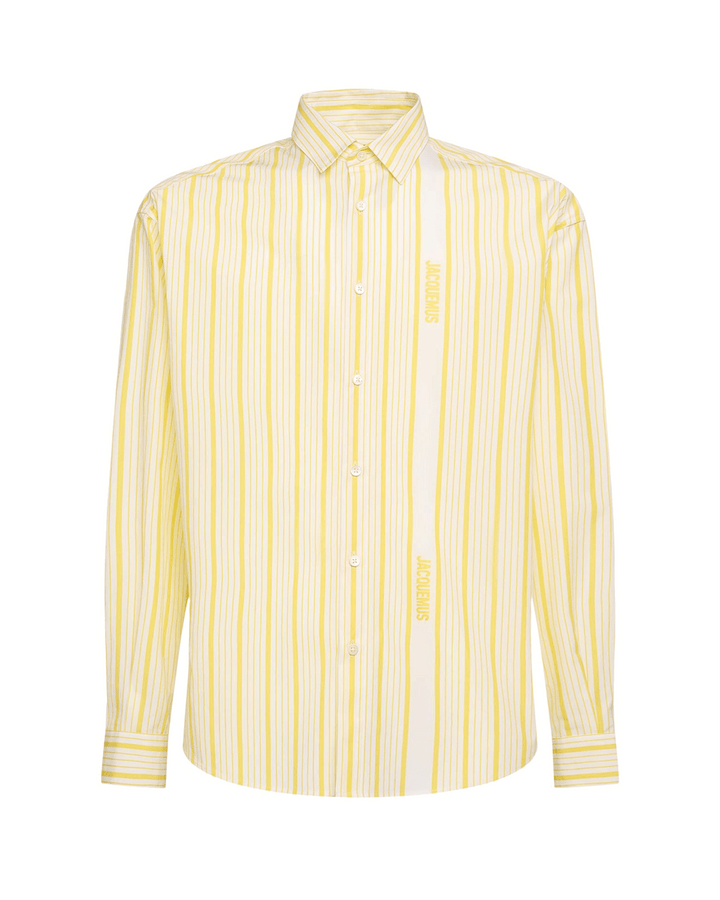 JACQUEMUS - La chemise Simon Business logo Yellow/White - Lothaire