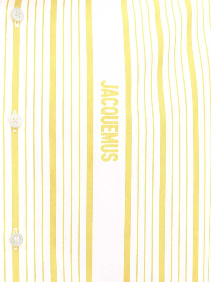 JACQUEMUS - La chemise Simon Business logo Yellow/White - Lothaire