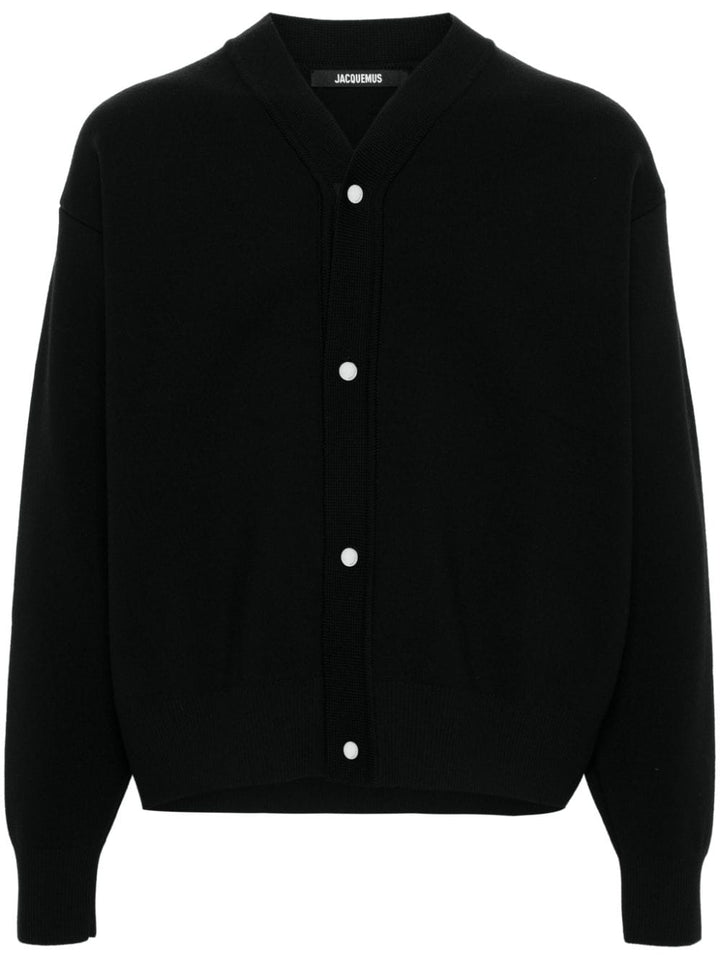 JACQUEMUS - Le cardigan à pressions noir - Lothaire