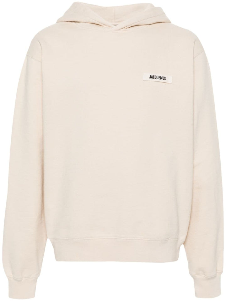 Jacquemus Le Hoodie beige patch logo - Lothaire