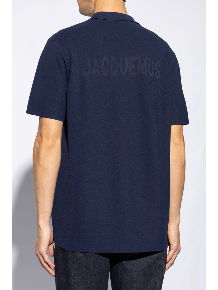 JACQUEMUS - Le Polo Maille bleu marine - Lothaire