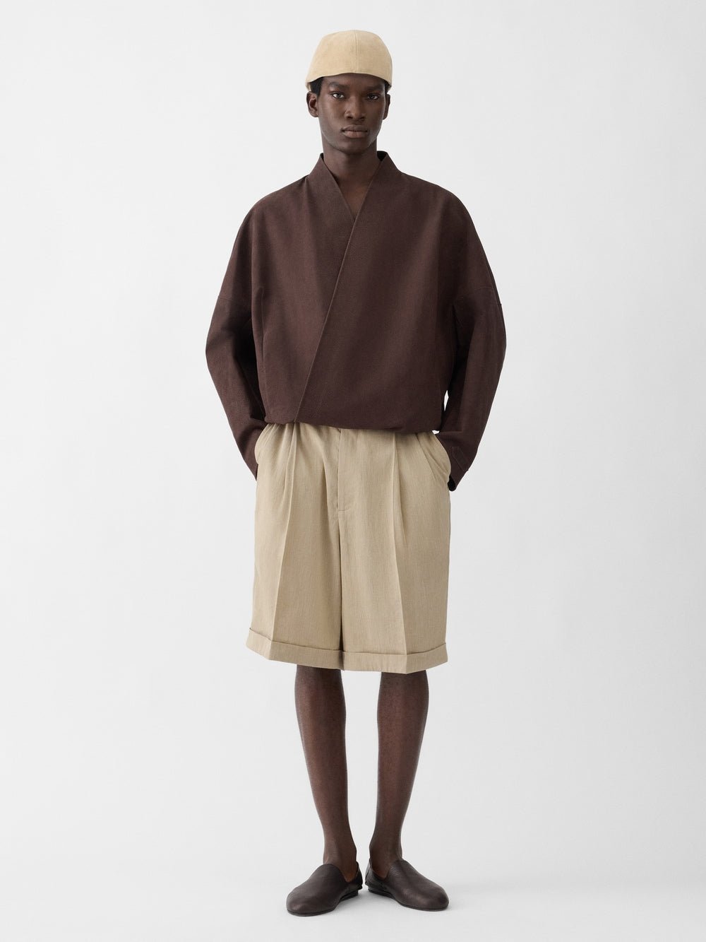 JACQUEMUS - Le short PASTRO Bermuda plissé Beige - Lothaire