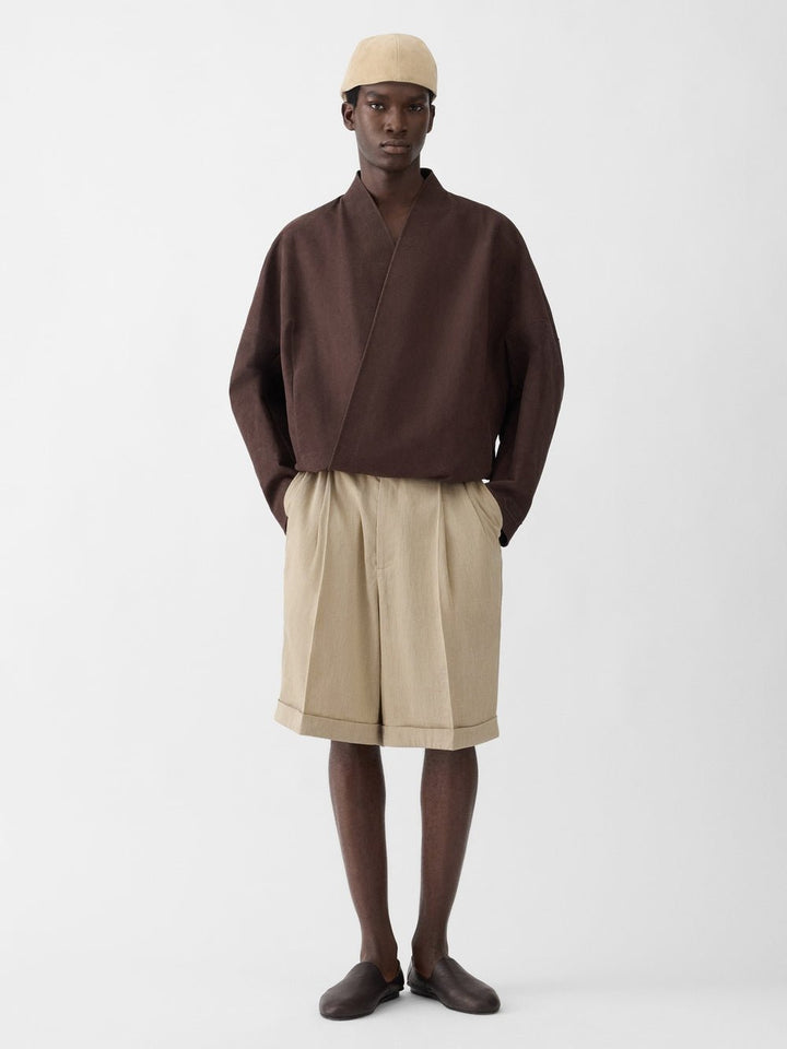 JACQUEMUS - Le short PASTRO Bermuda plissé Beige - Lothaire