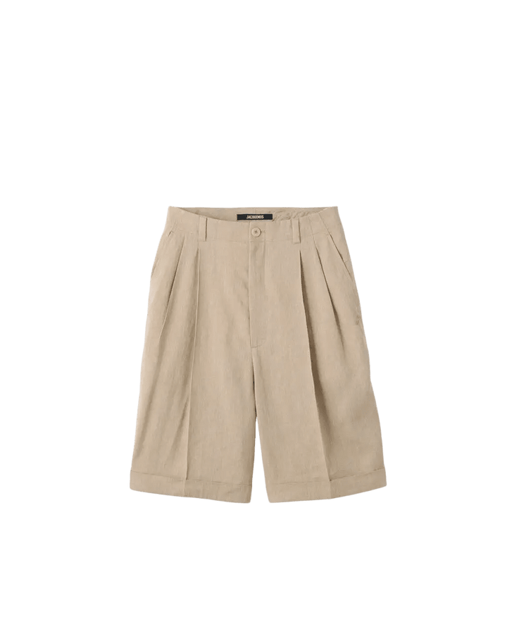 JACQUEMUS - Le short PASTRO Bermuda plissé Beige - Lothaire