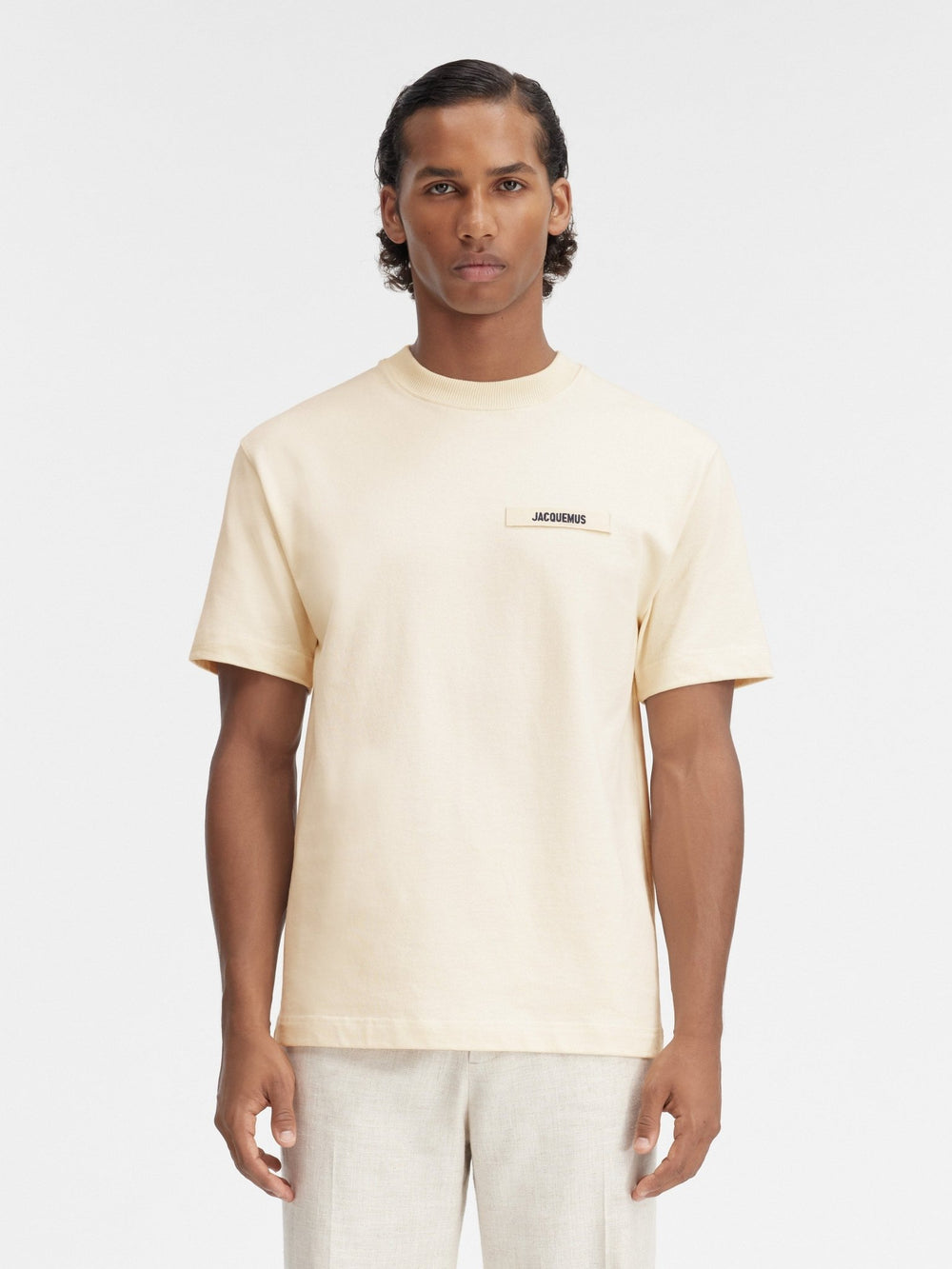 JACQUEMUS - Le t-shirt Gros Grain Beige - Lothaire