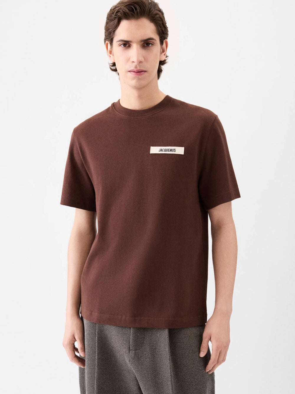 JACQUEMUS - Le t-shirt Gros Grain Dark Brown - Lothaire