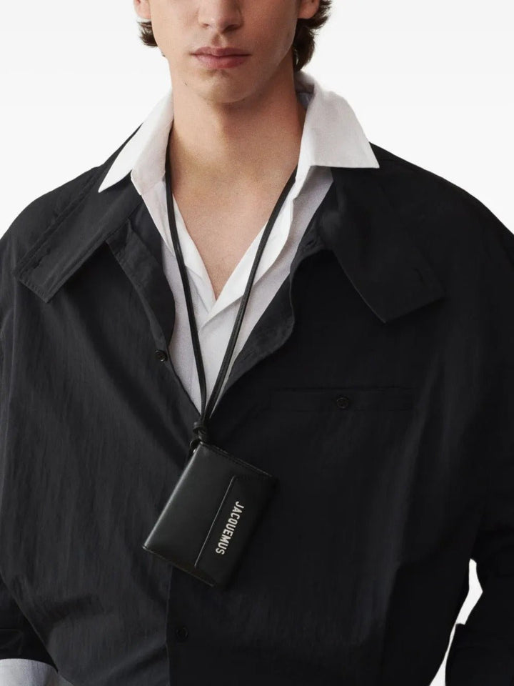 JACQUEMUS - Portefeuille en Cuir Noir - Lothaire