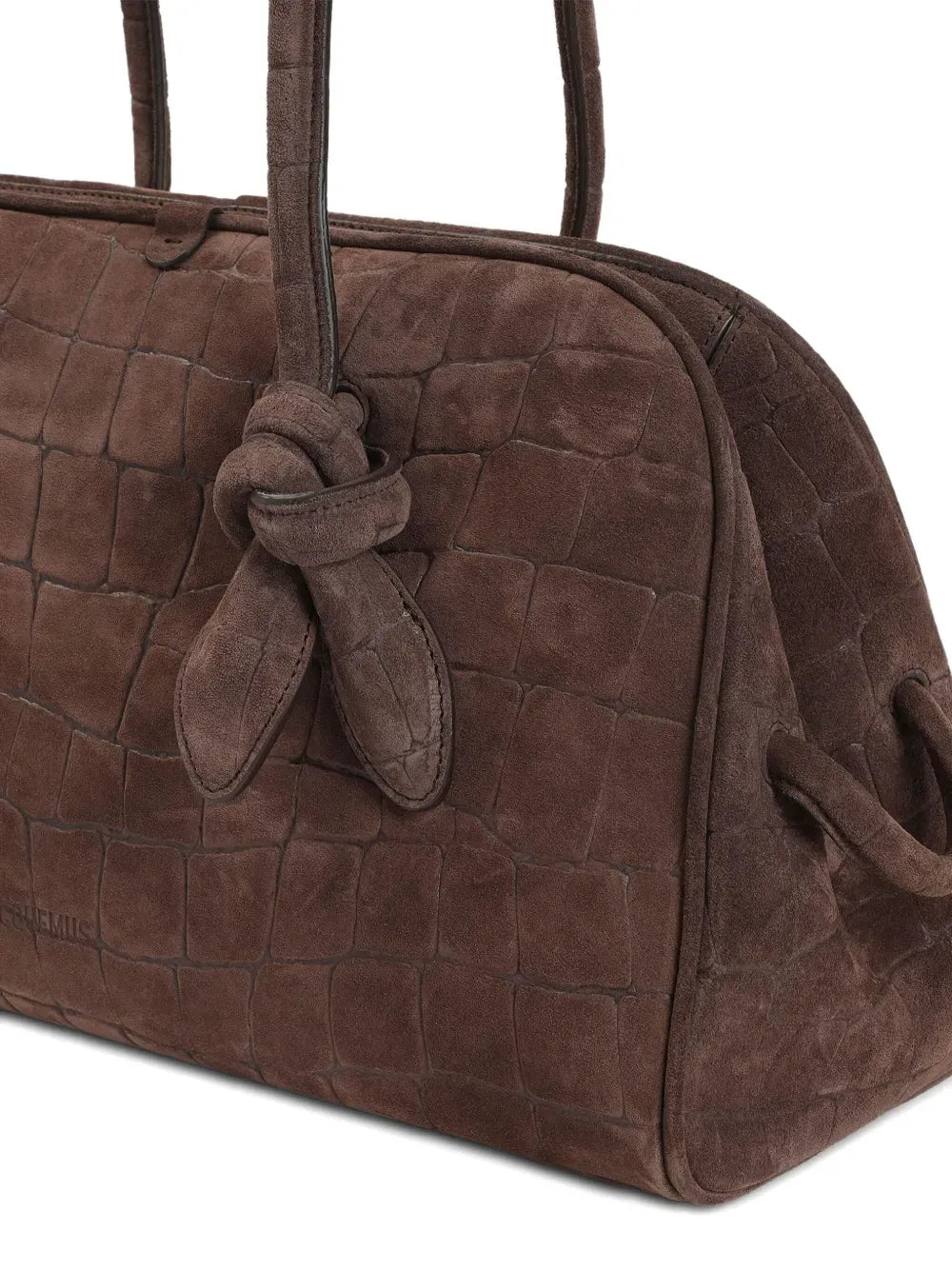 JACQUEMUS - sac cabas A Turismo à effet peau de crocodile marron - Lothaire