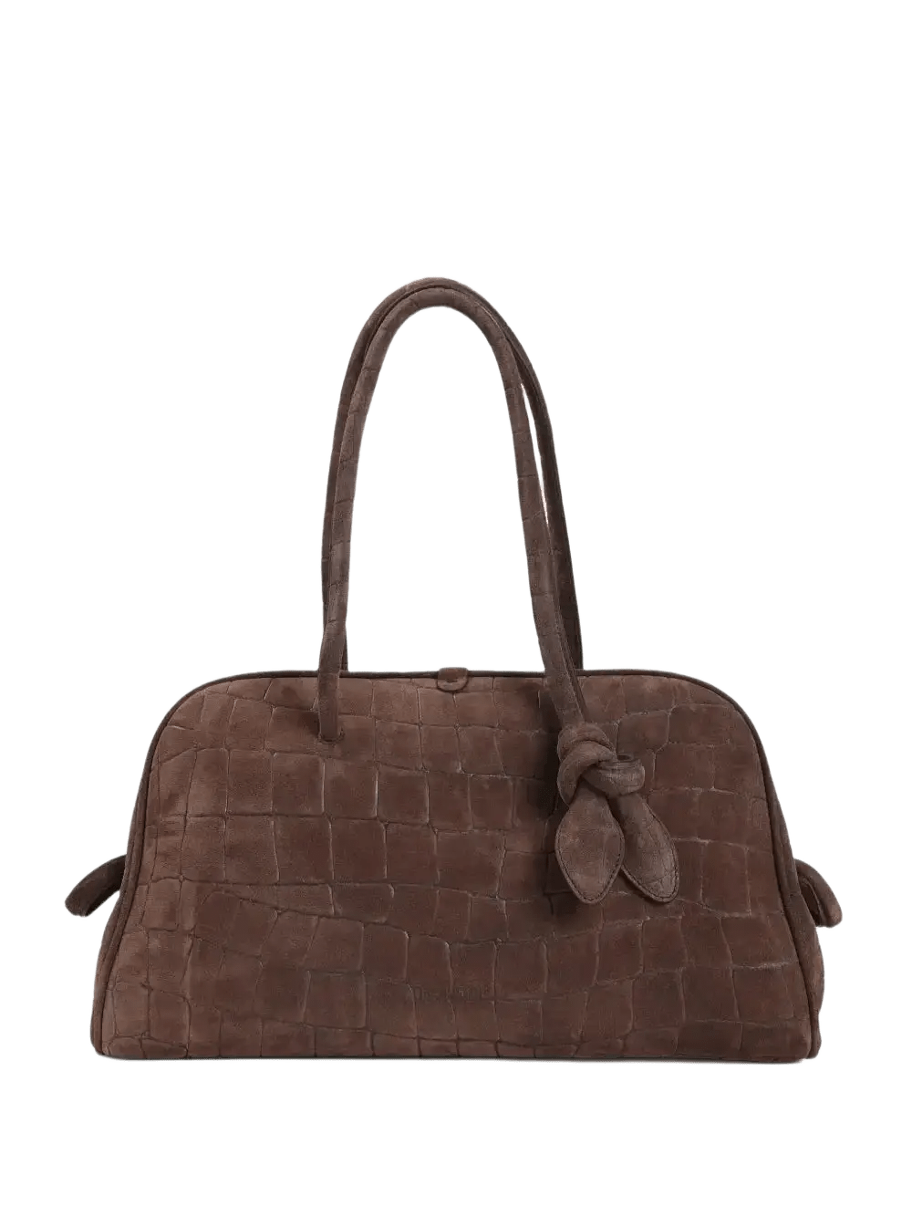 JACQUEMUS - sac cabas A Turismo à effet peau de crocodile marron - Lothaire