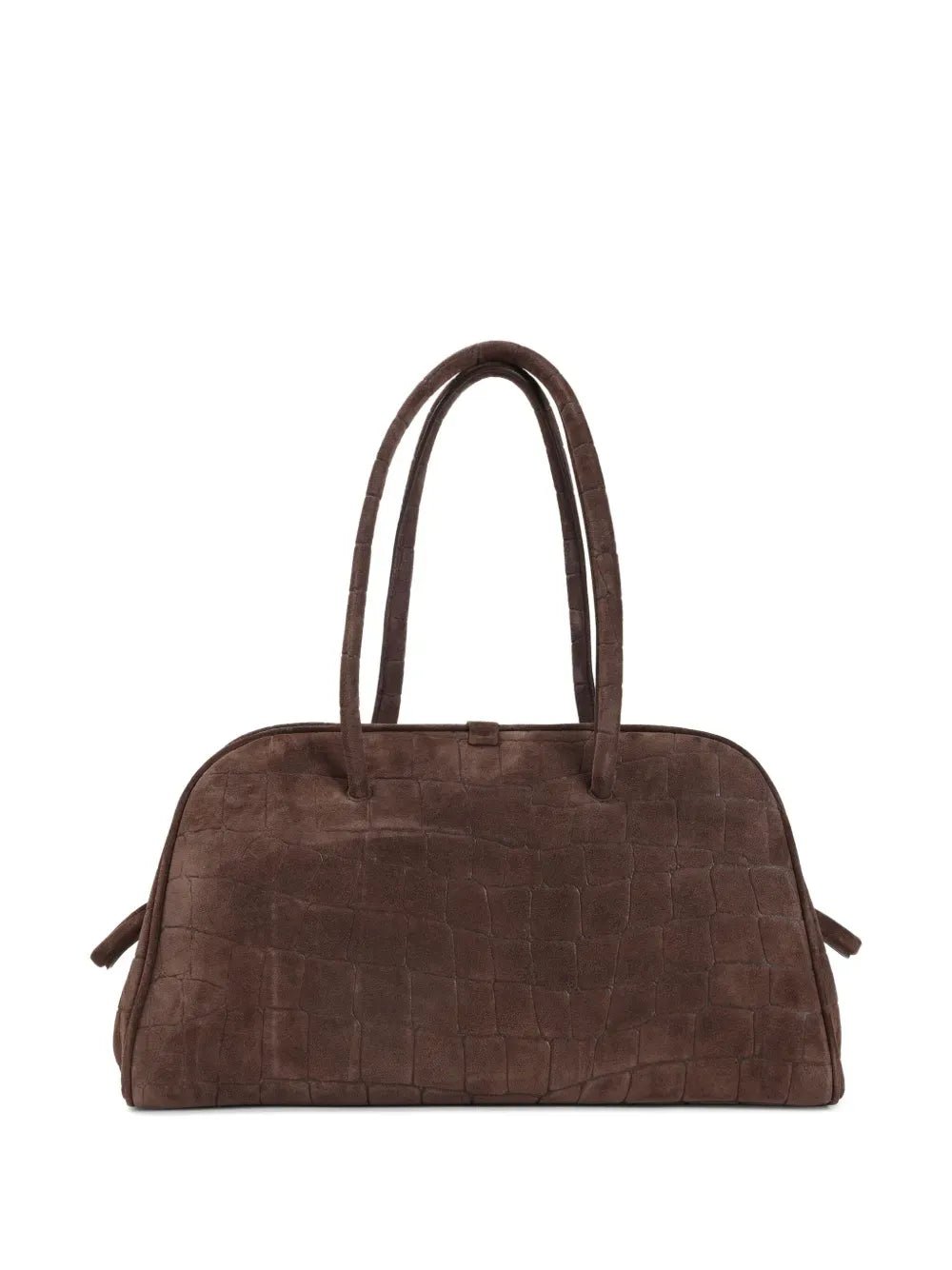 JACQUEMUS - sac cabas A Turismo à effet peau de crocodile marron - Lothaire