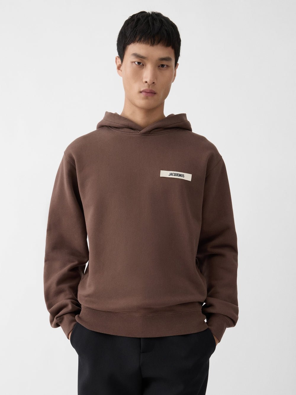 JACQUEMUS – Sweat à capuche Gros Grain Marron foncé - Lothaire