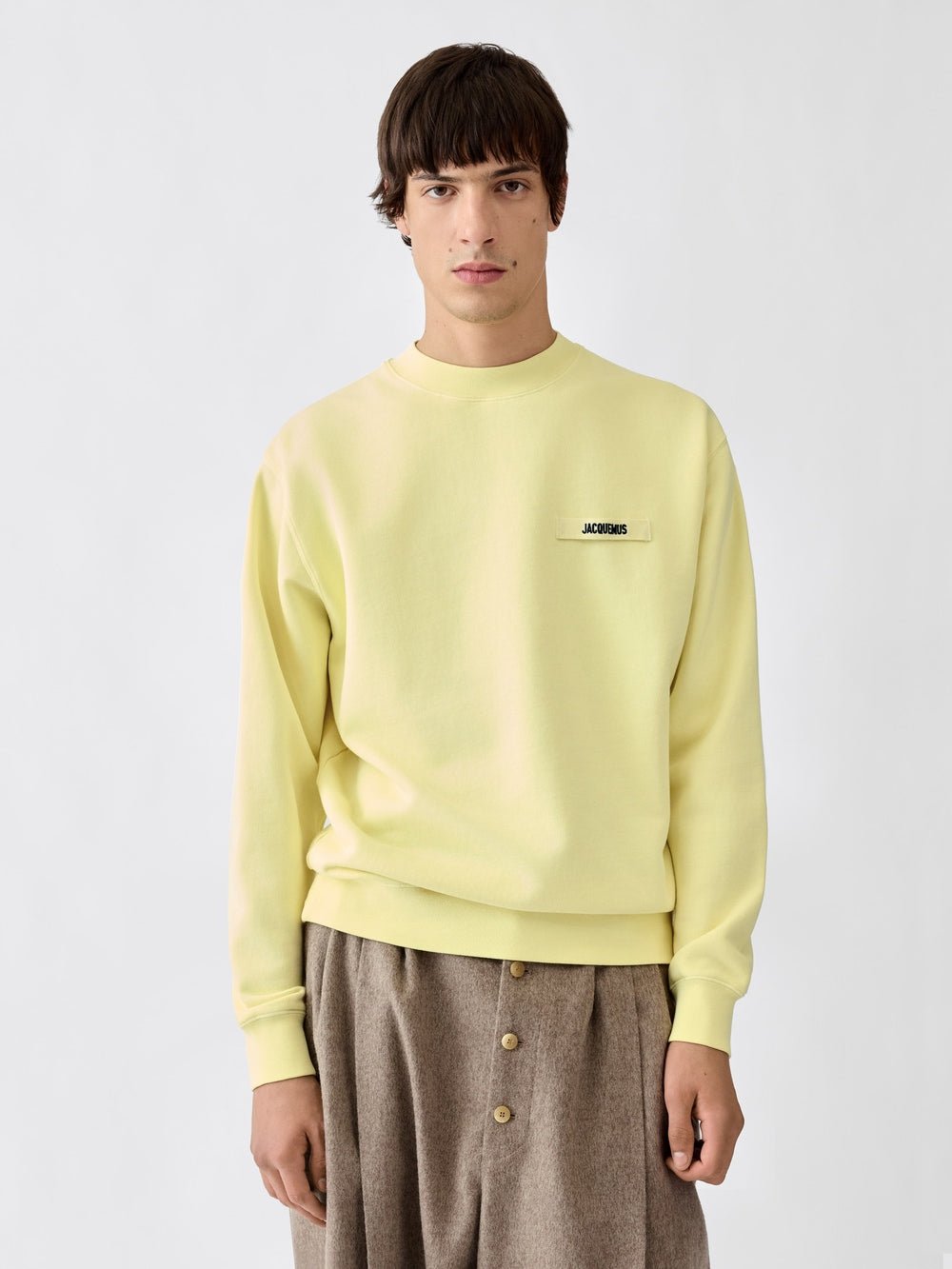 JACQUEMUS – Sweat Gros Grain Jaune pâle - Lothaire
