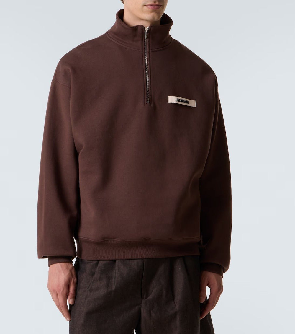 JACQUEMUS - Sweat-shirt Gros Grain en coton marron - Lothaire
