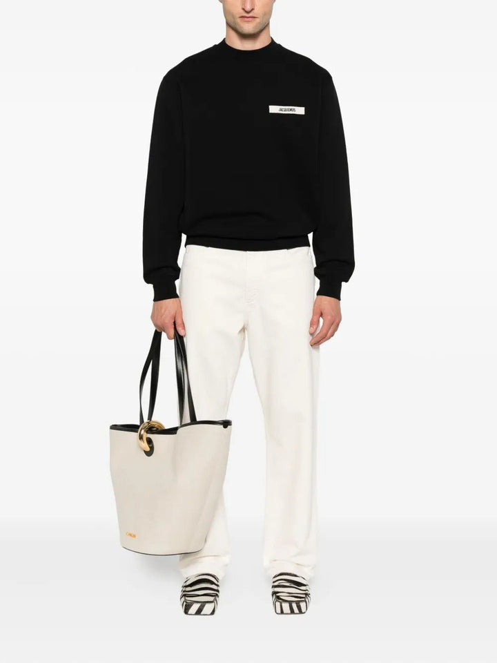 JACQUEMUS - Sweatshirt Gros Grain en Coton Noir - Lothaire
